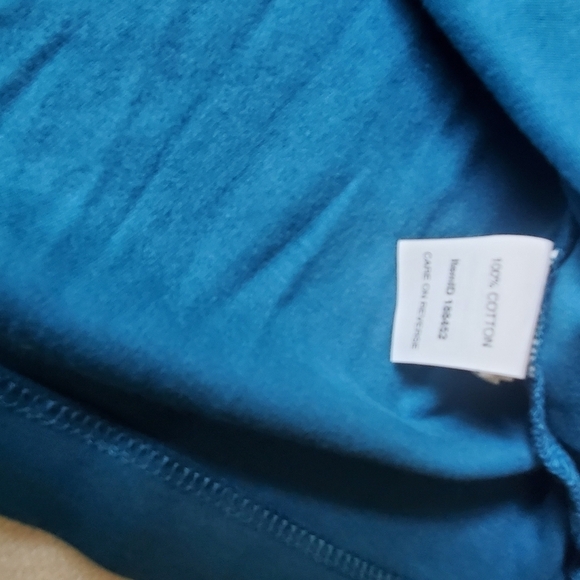 L.L. Bean Teal Mock Neck Long Sleeve Sz 1X Plus Top - Picture 4 of 8